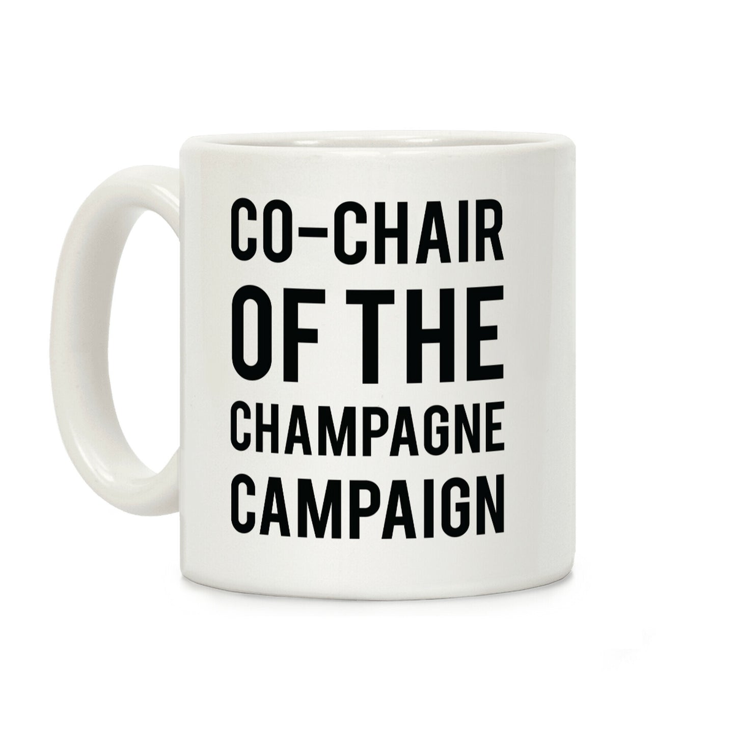 Champagne Campaign Black Coffee Mug