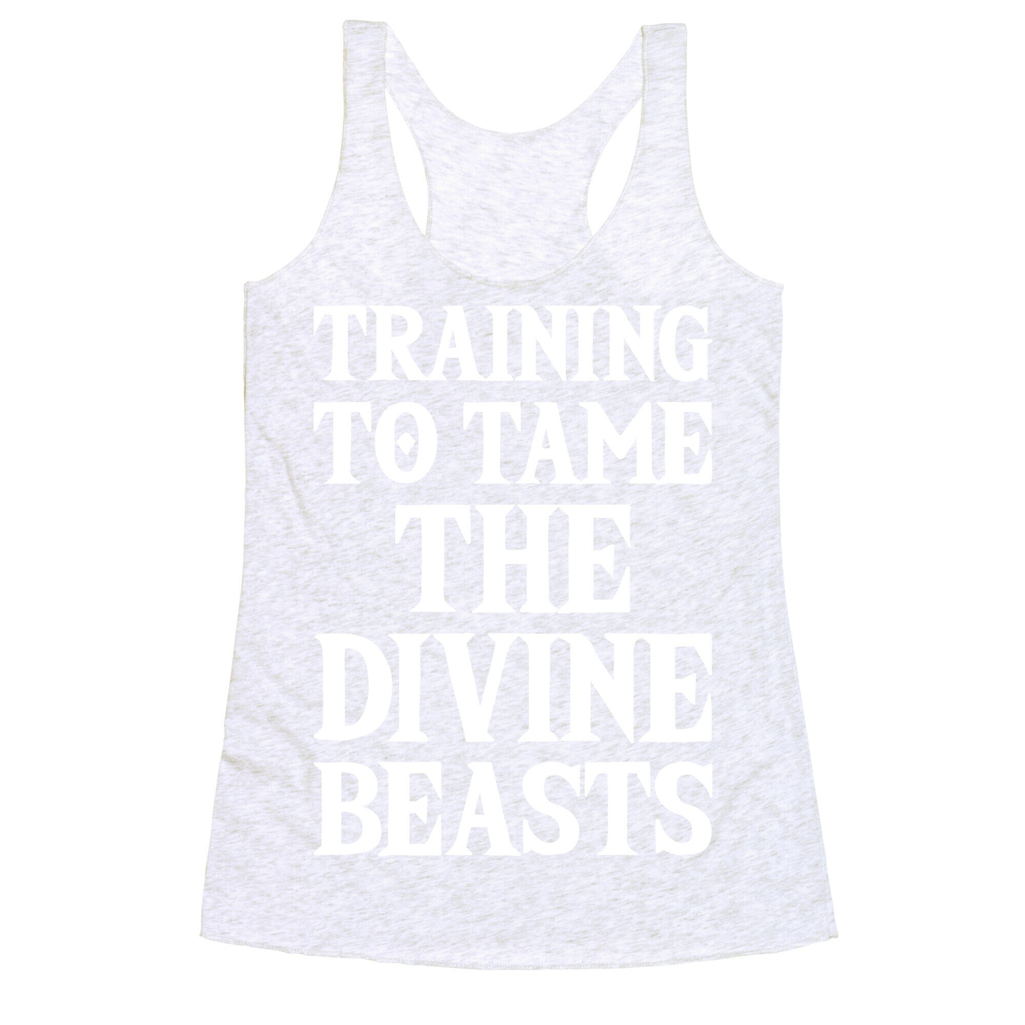 Training To Tame The Divine Beasts Racerback Tank