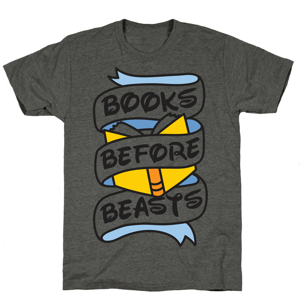 Books Before Beasts Unisex Triblend Tee