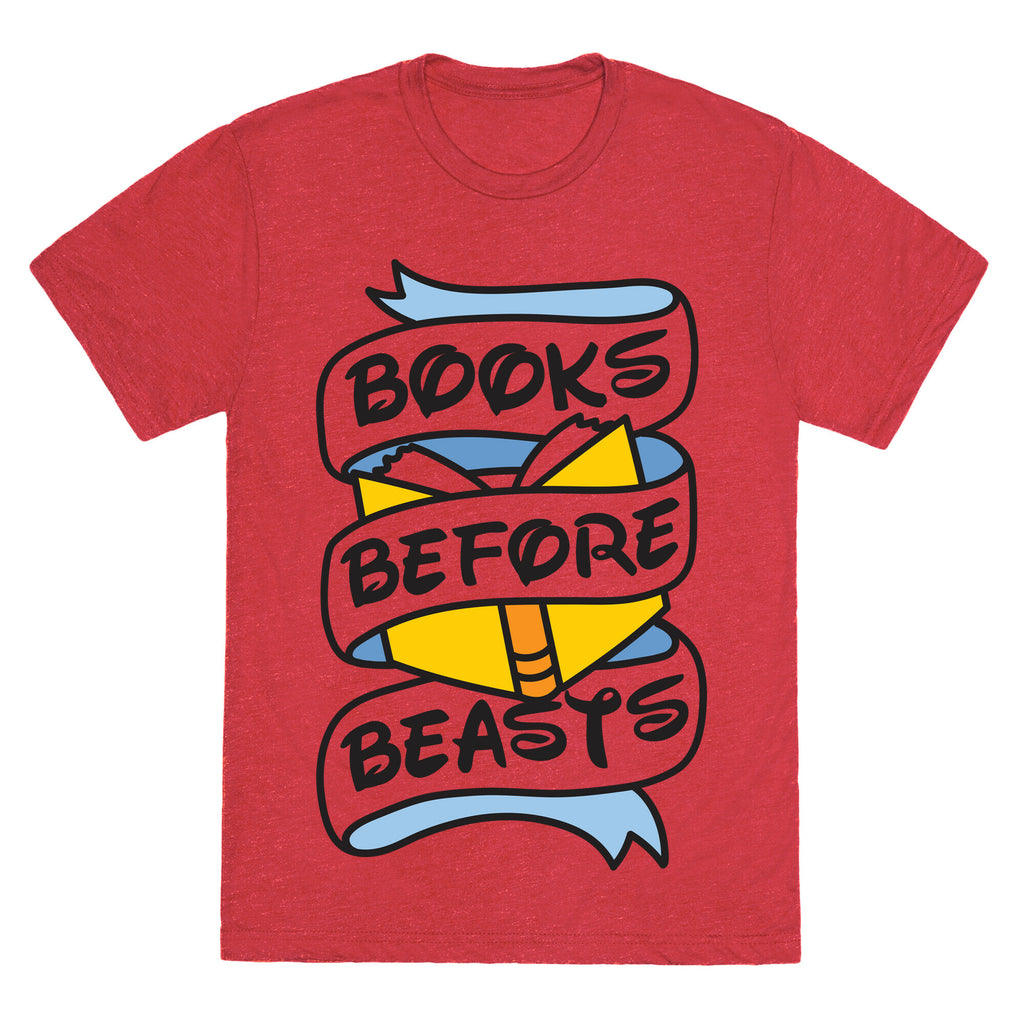 Books Before Beasts Unisex Triblend Tee