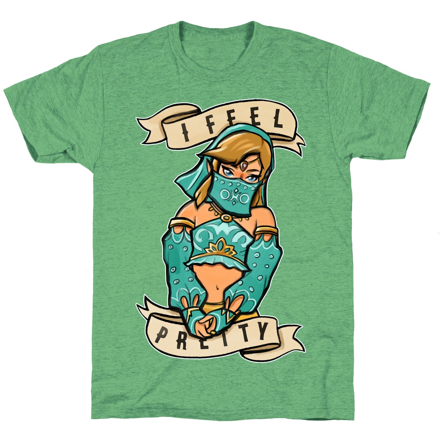 I Feel Pretty Gerudo Parody White Print Unisex Triblend Tee