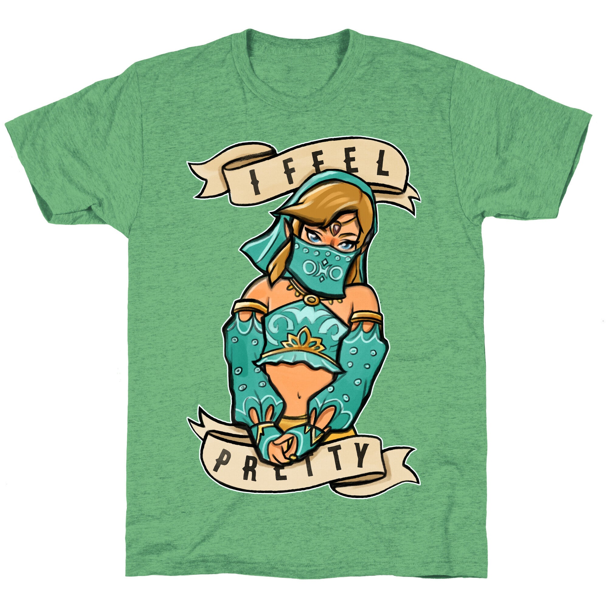 I Feel Pretty Gerudo Parody White Print Unisex Triblend Tee