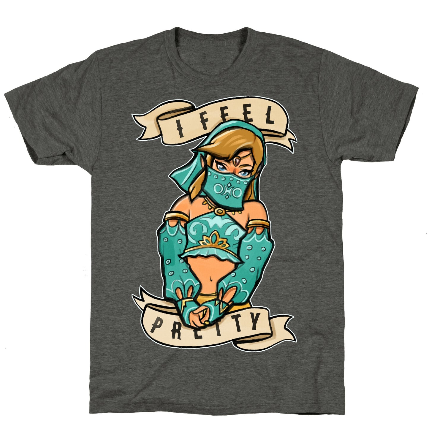 I Feel Pretty Gerudo Parody White Print Unisex Triblend Tee