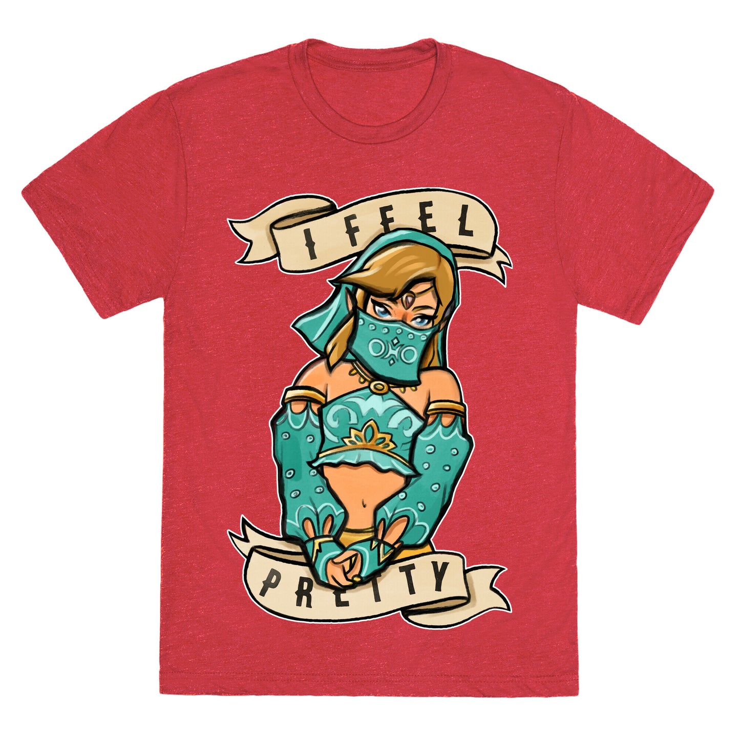 I Feel Pretty Gerudo Parody White Print Unisex Triblend Tee