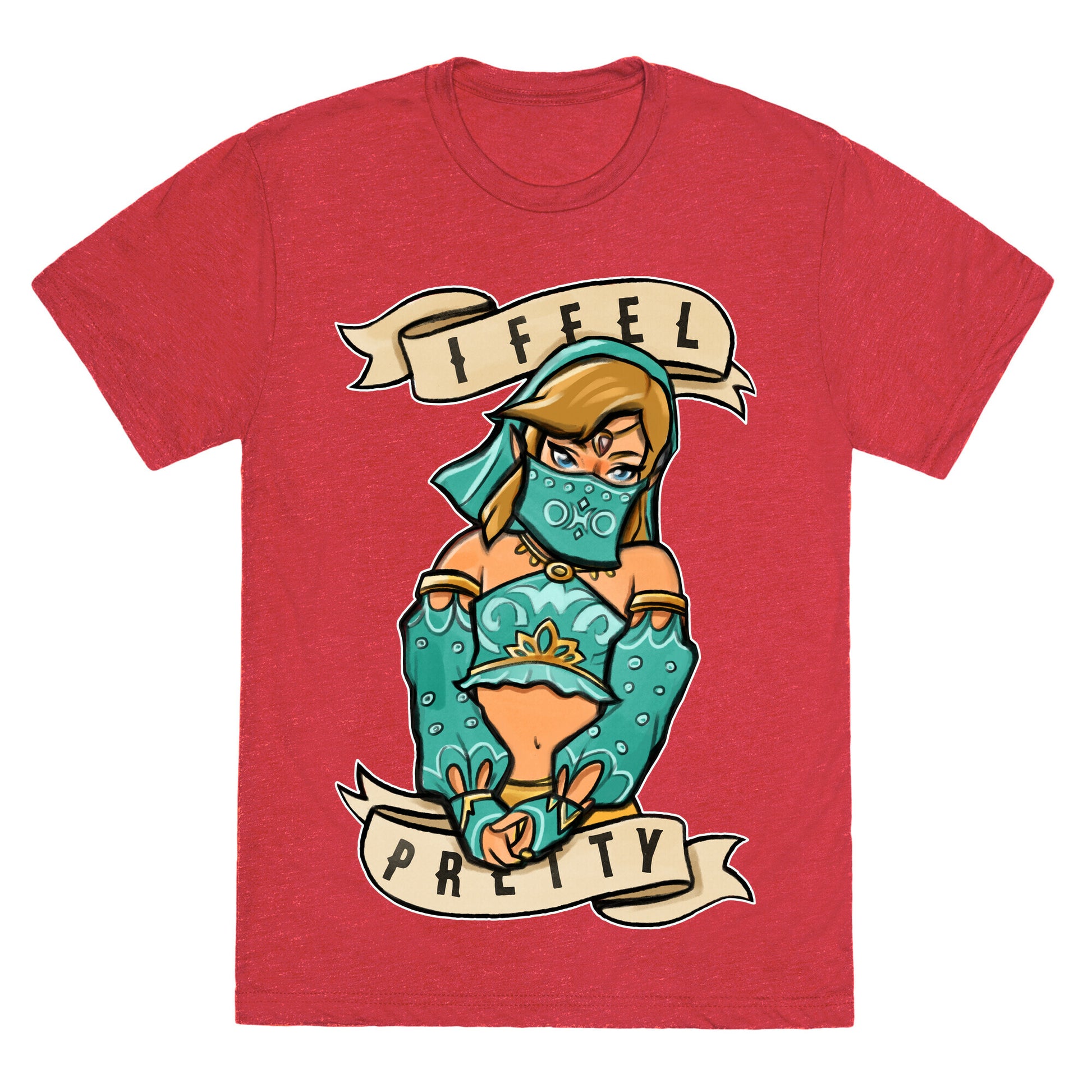I Feel Pretty Gerudo Parody White Print Unisex Triblend Tee