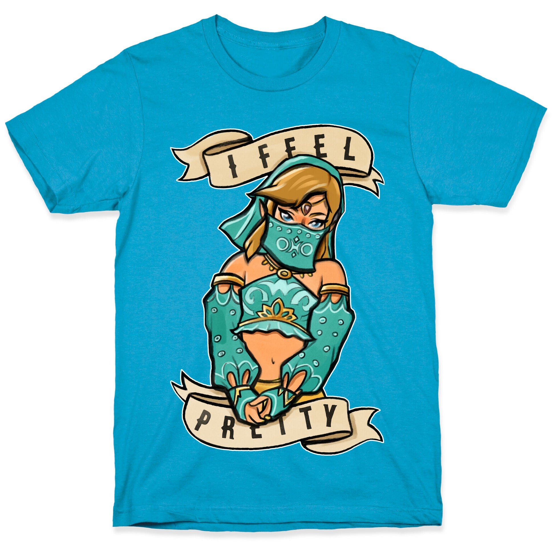 I Feel Pretty Gerudo Parody White Print Unisex Triblend Tee