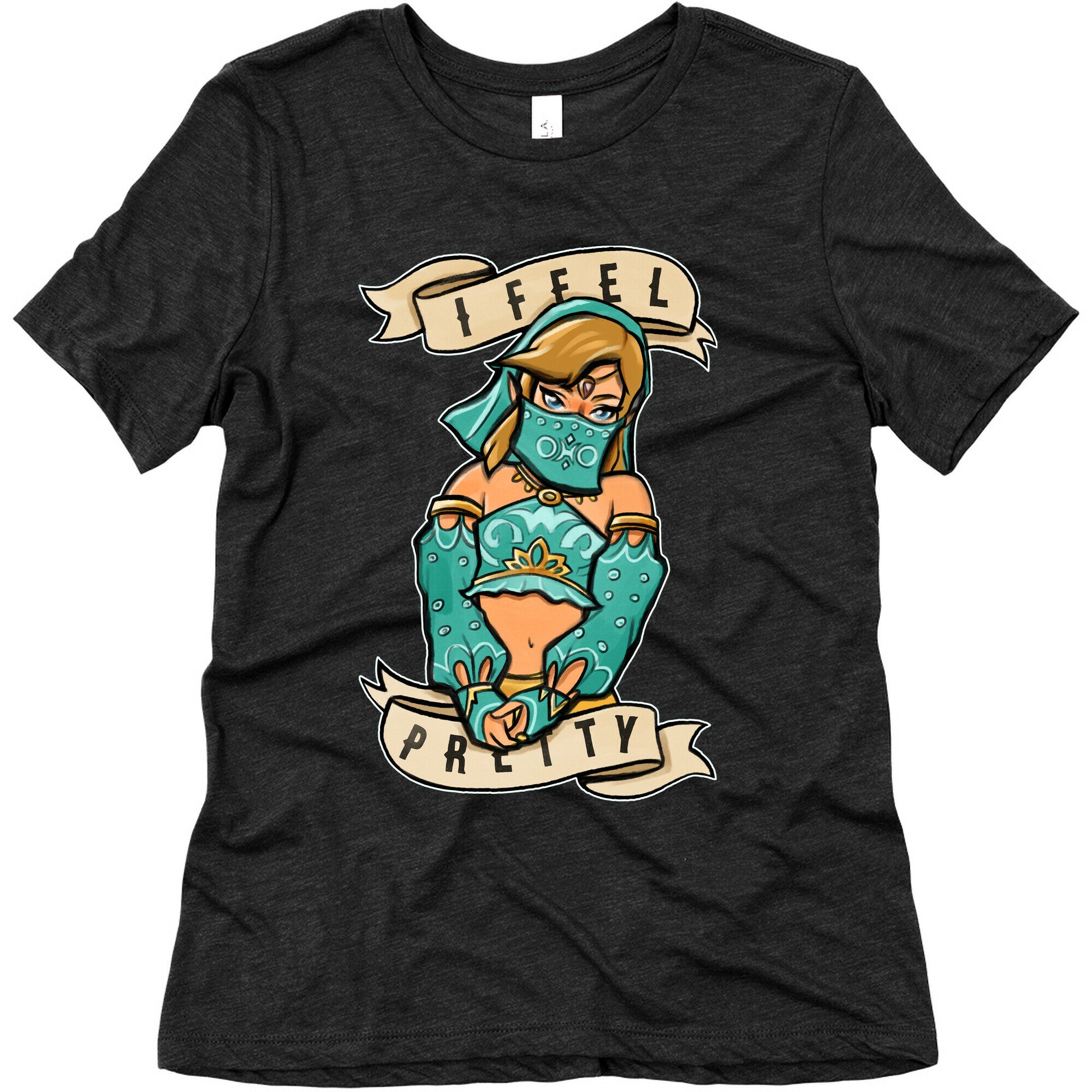 I Feel Pretty Gerudo Parody White Print Women's Triblend Tee