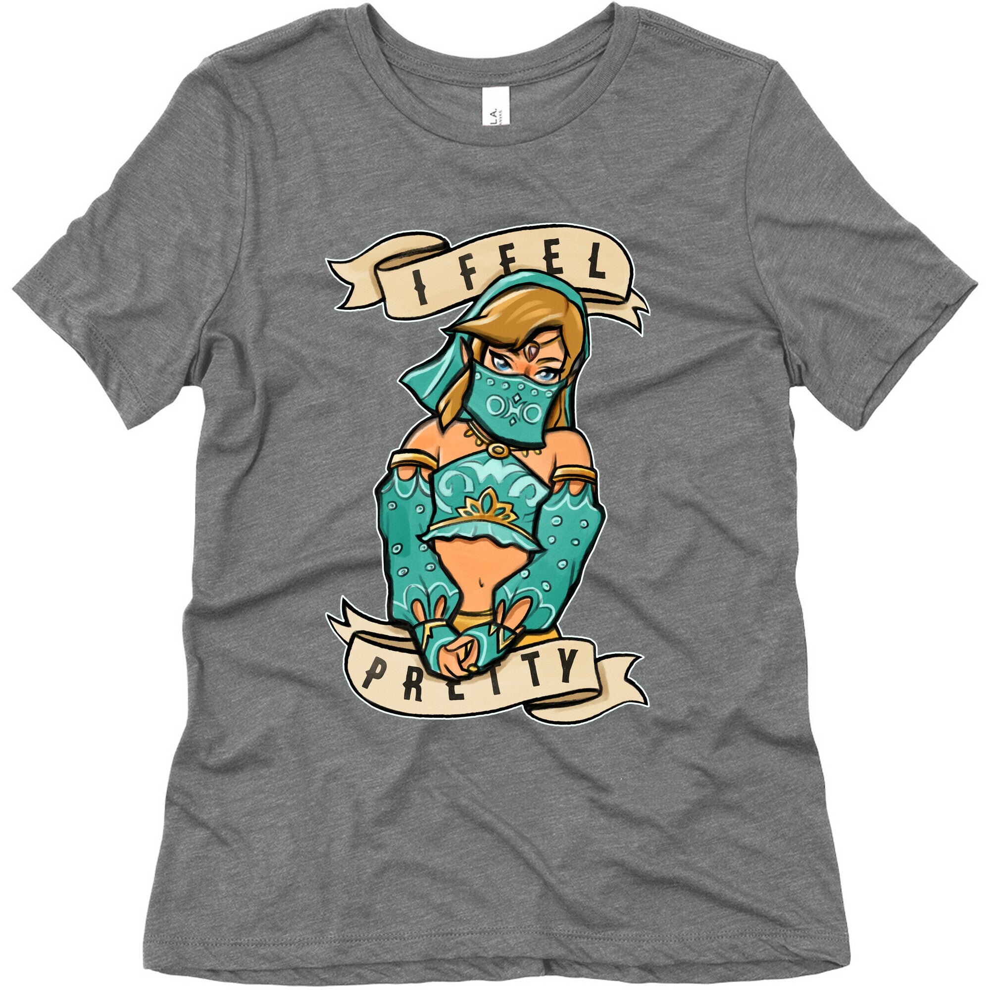 I Feel Pretty Gerudo Parody White Print Women's Triblend Tee