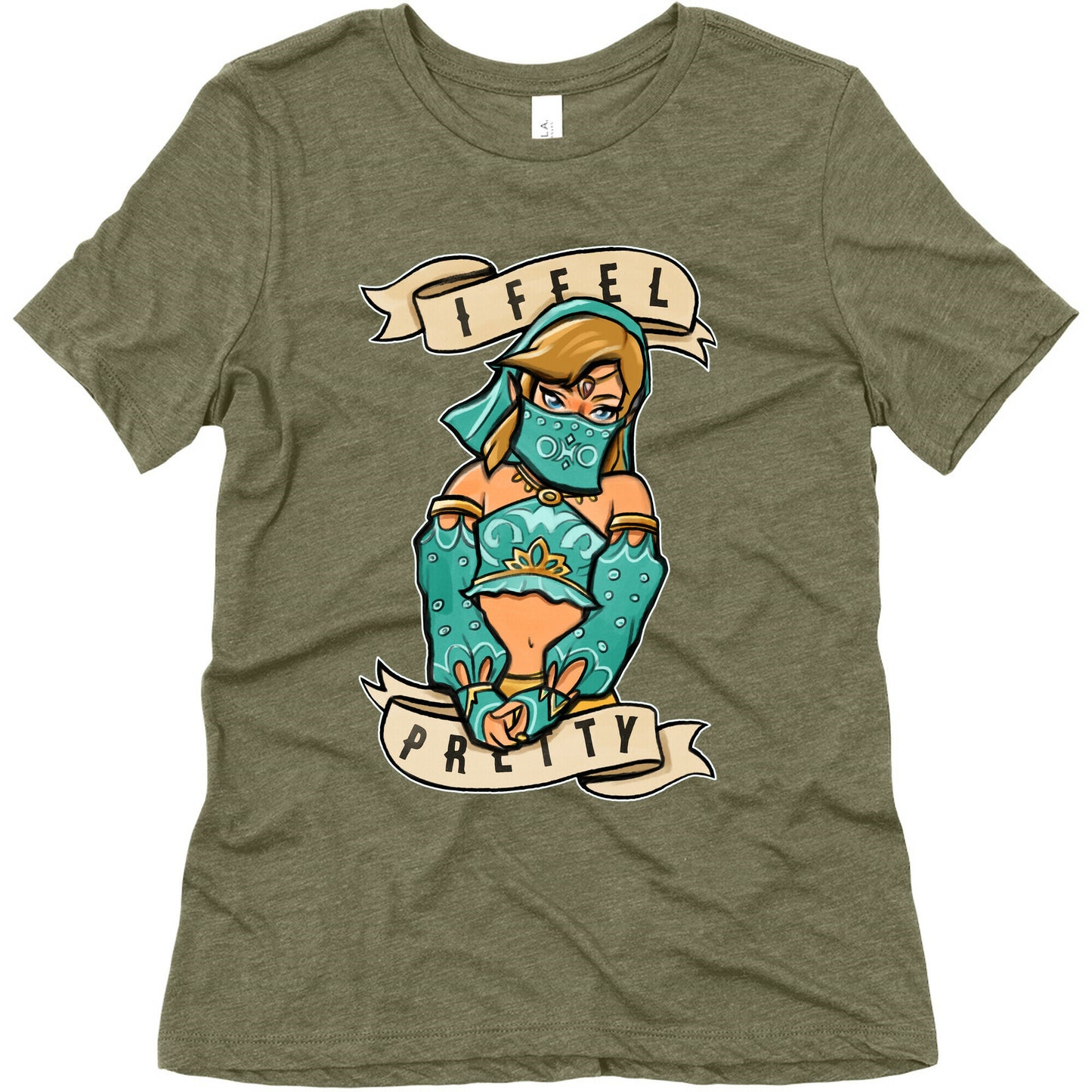 I Feel Pretty Gerudo Parody White Print Women's Triblend Tee
