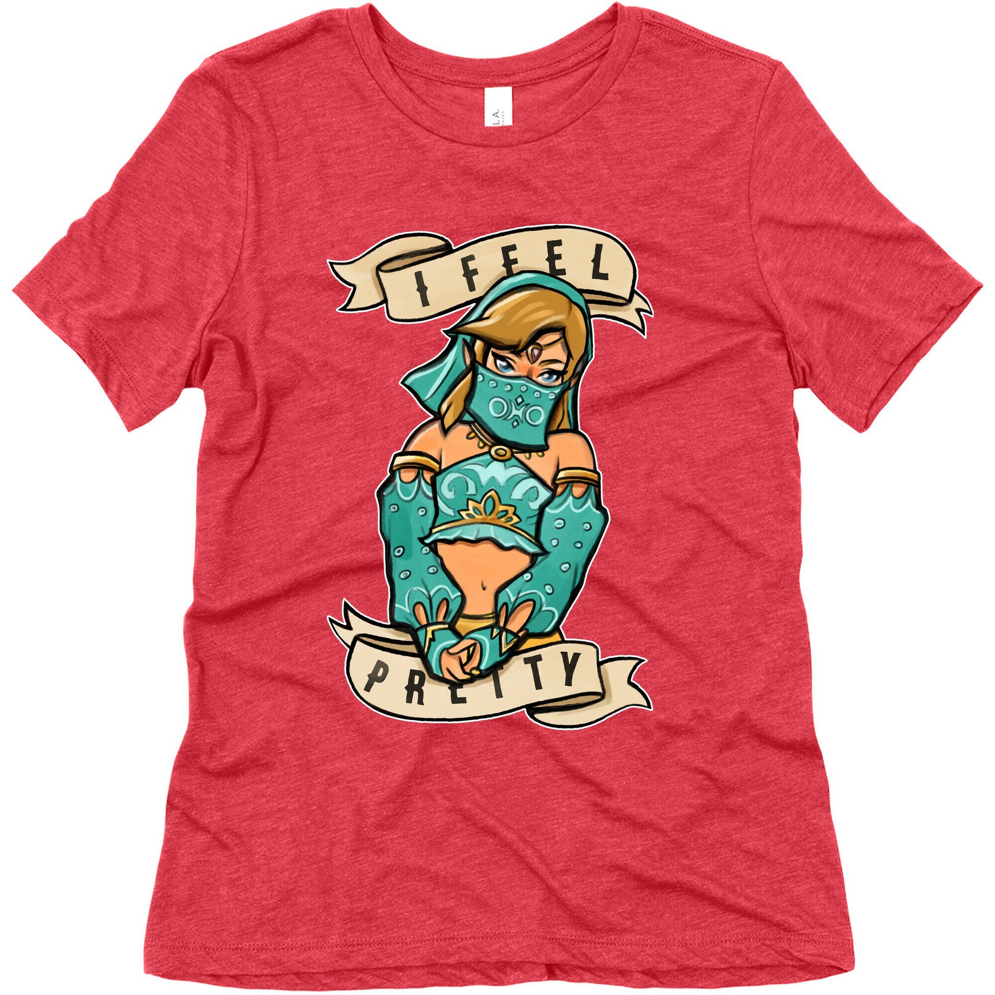 I Feel Pretty Gerudo Parody White Print Women's Triblend Tee