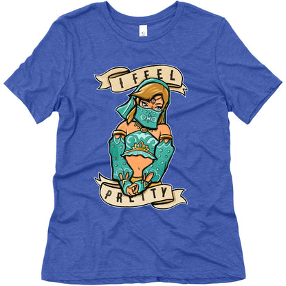 I Feel Pretty Gerudo Parody White Print Women's Triblend Tee