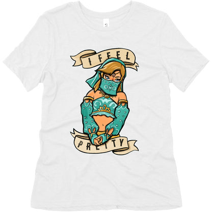 I Feel Pretty Gerudo Parody White Print Women's Triblend Tee