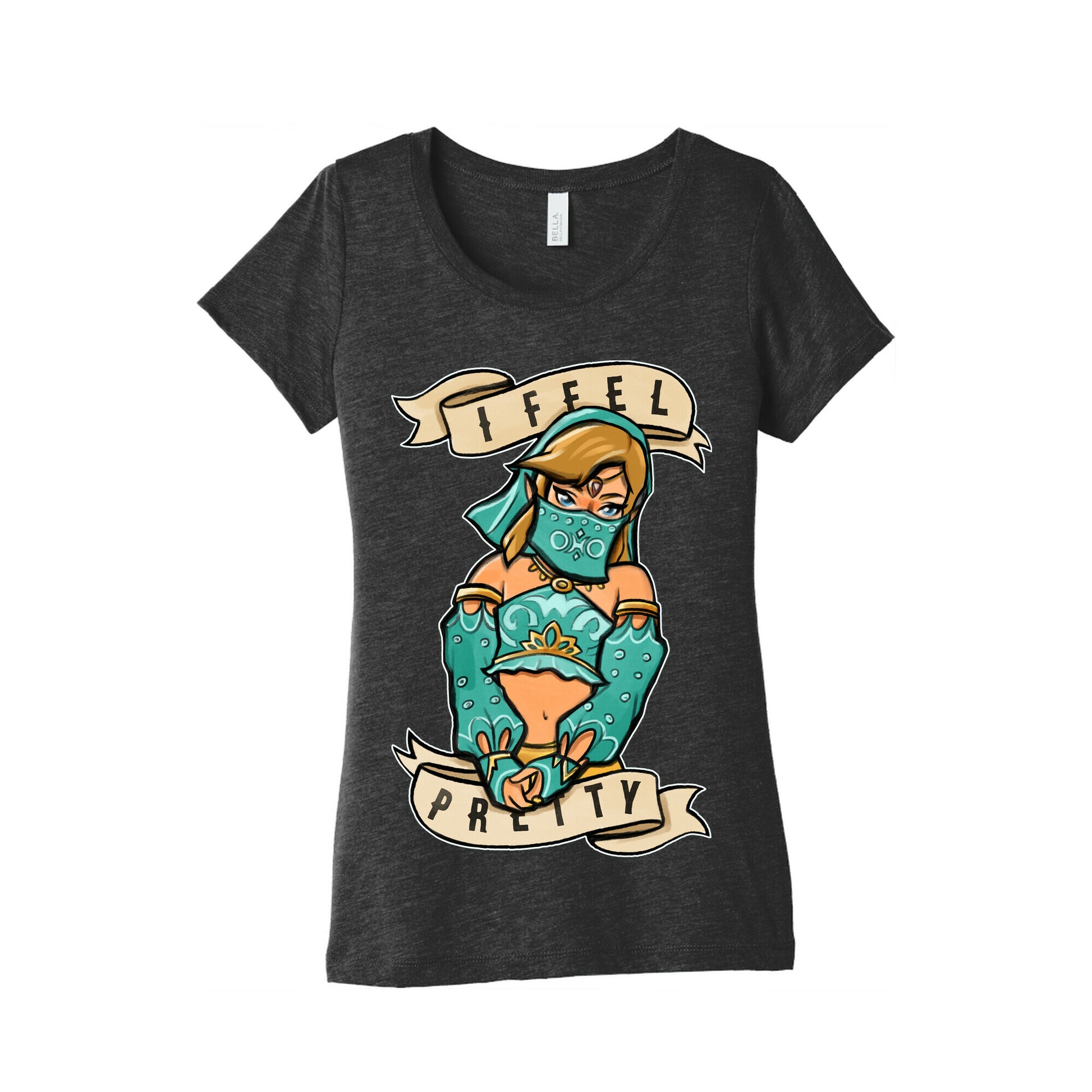 I Feel Pretty Gerudo Parody White Print Women's Triblend Tee