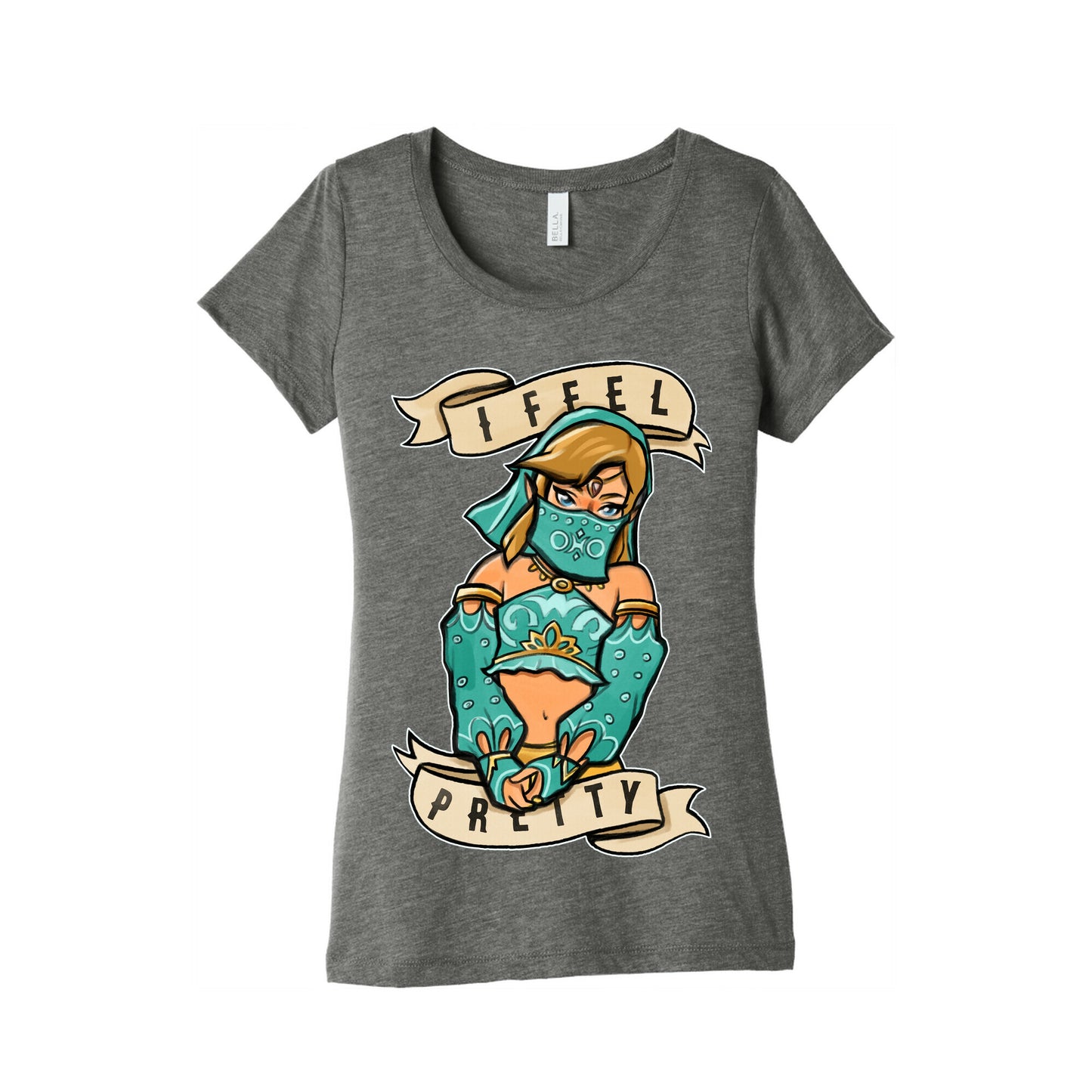 I Feel Pretty Gerudo Parody White Print Women's Triblend Tee