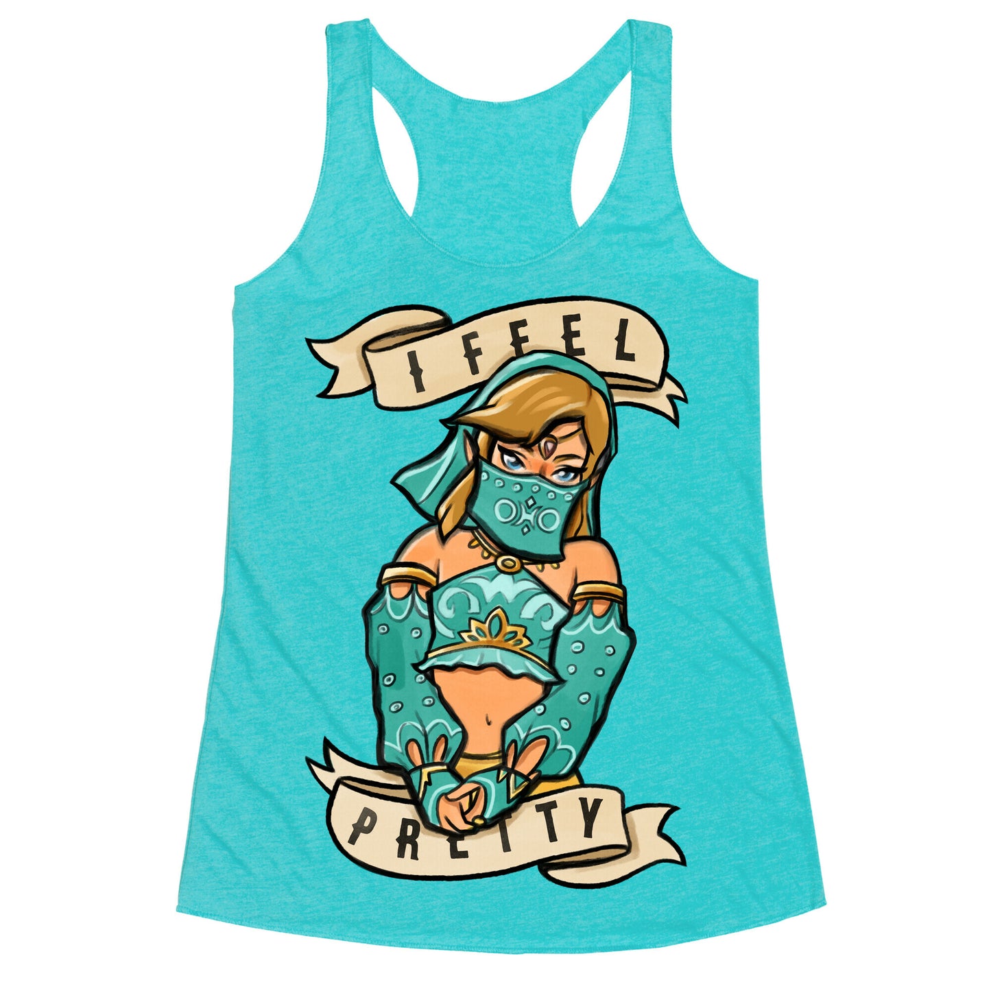 I Feel Pretty Gerudo Parody  Racerback Tank