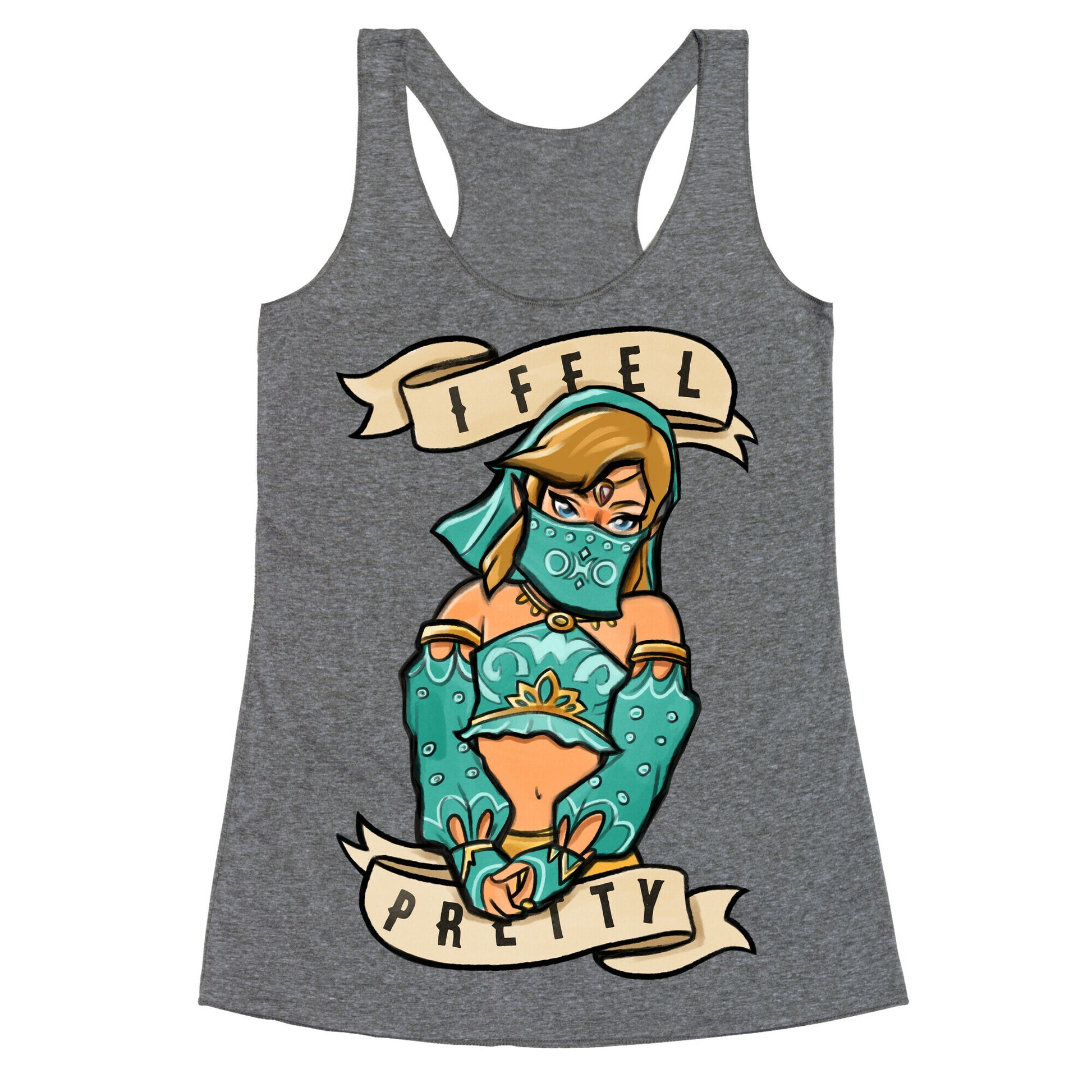 I Feel Pretty Gerudo Parody  Racerback Tank