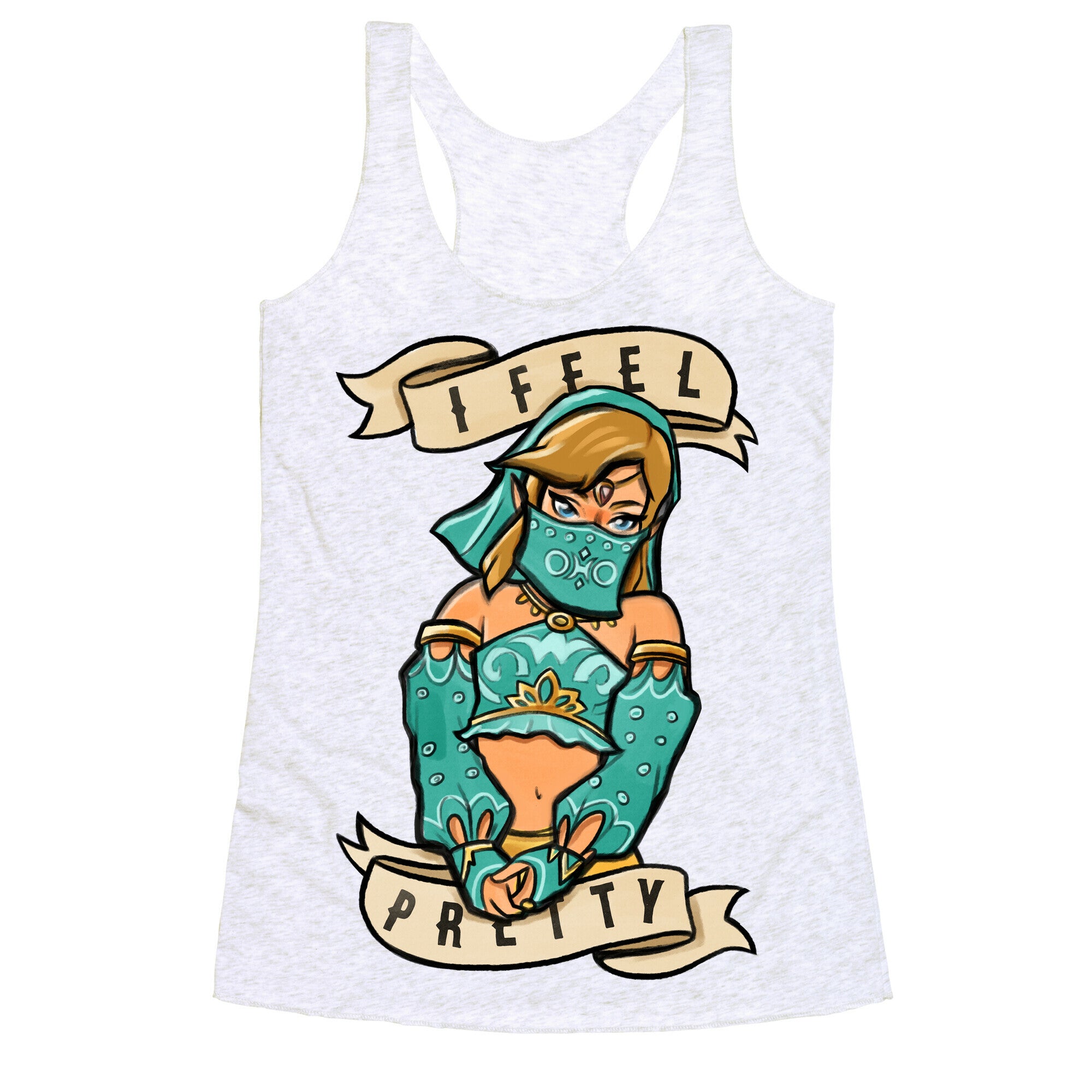 I Feel Pretty Gerudo Parody  Racerback Tank