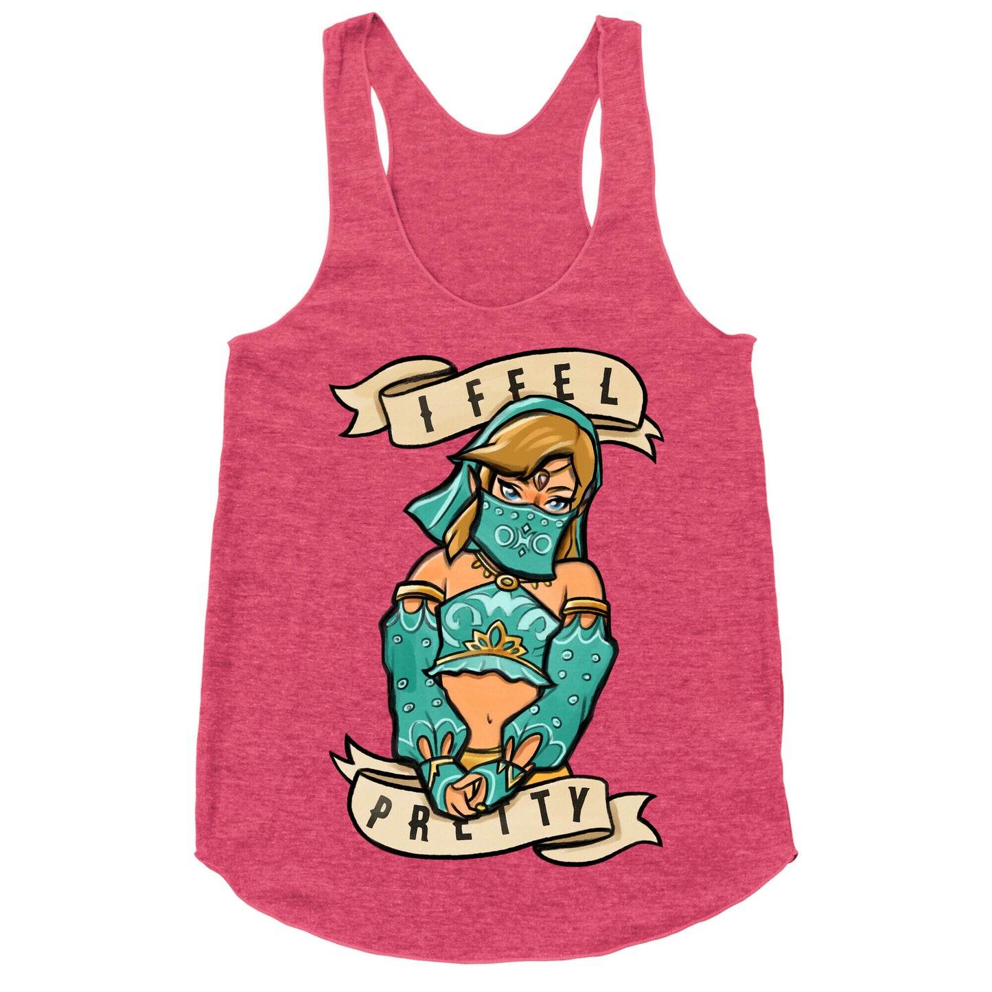 I Feel Pretty Gerudo Parody  Racerback Tank