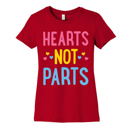 Hearts Not Parts (Pansexual) Women's Cotton Tee