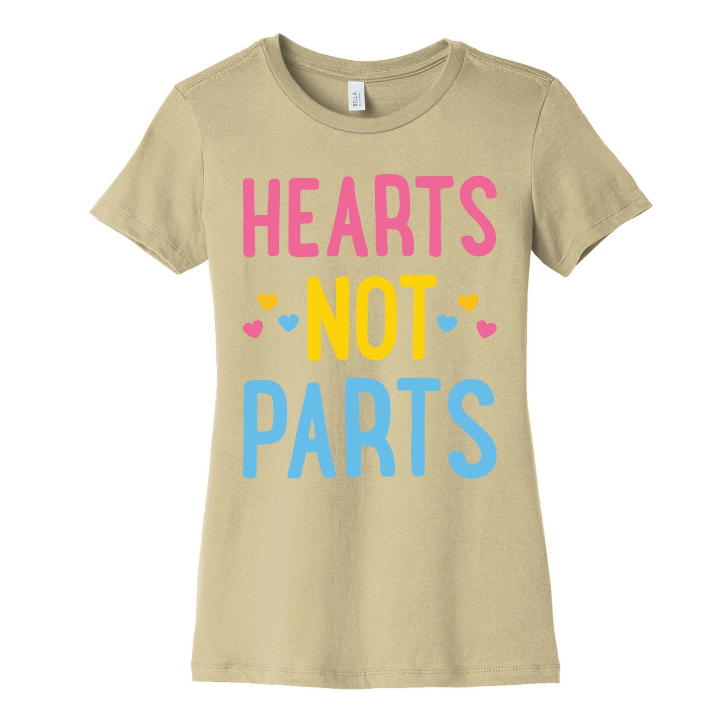 Hearts Not Parts (Pansexual) Women's Cotton Tee