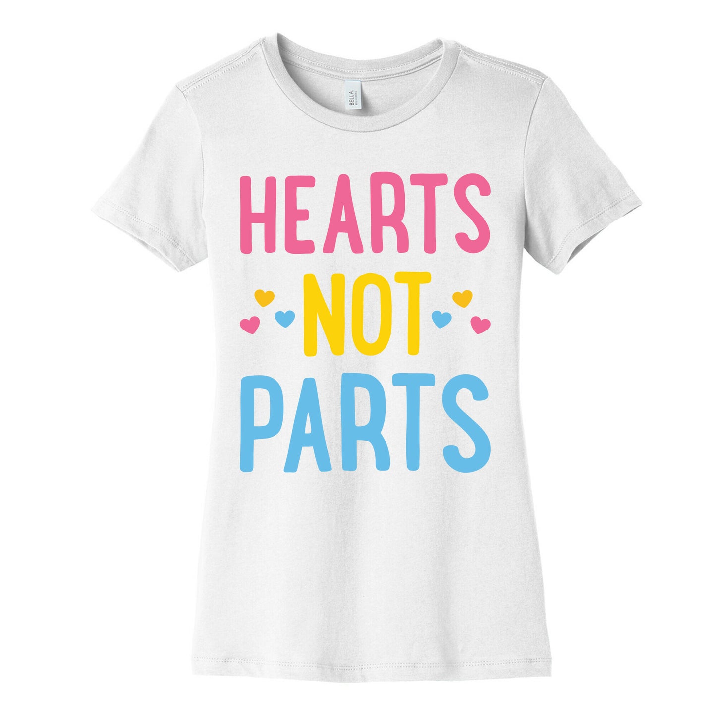 Hearts Not Parts (Pansexual) Women's Cotton Tee