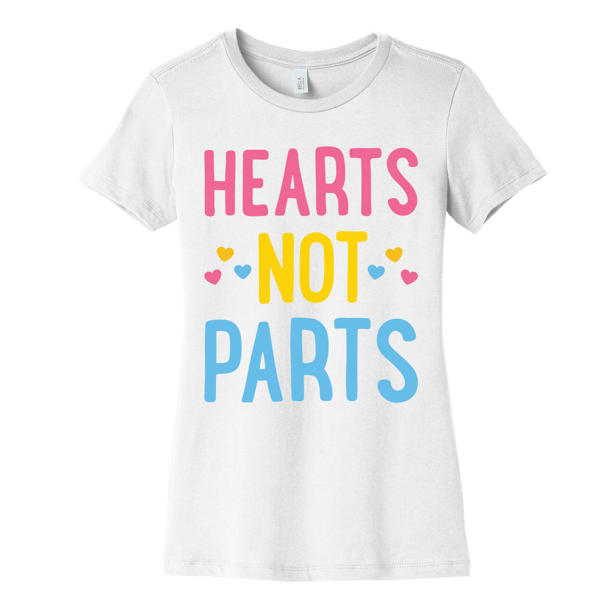 Hearts Not Parts (Pansexual) Women's Cotton Tee