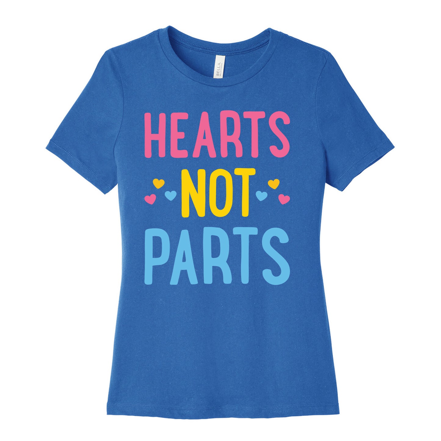 Hearts Not Parts (Pansexual) Women's Cotton Tee