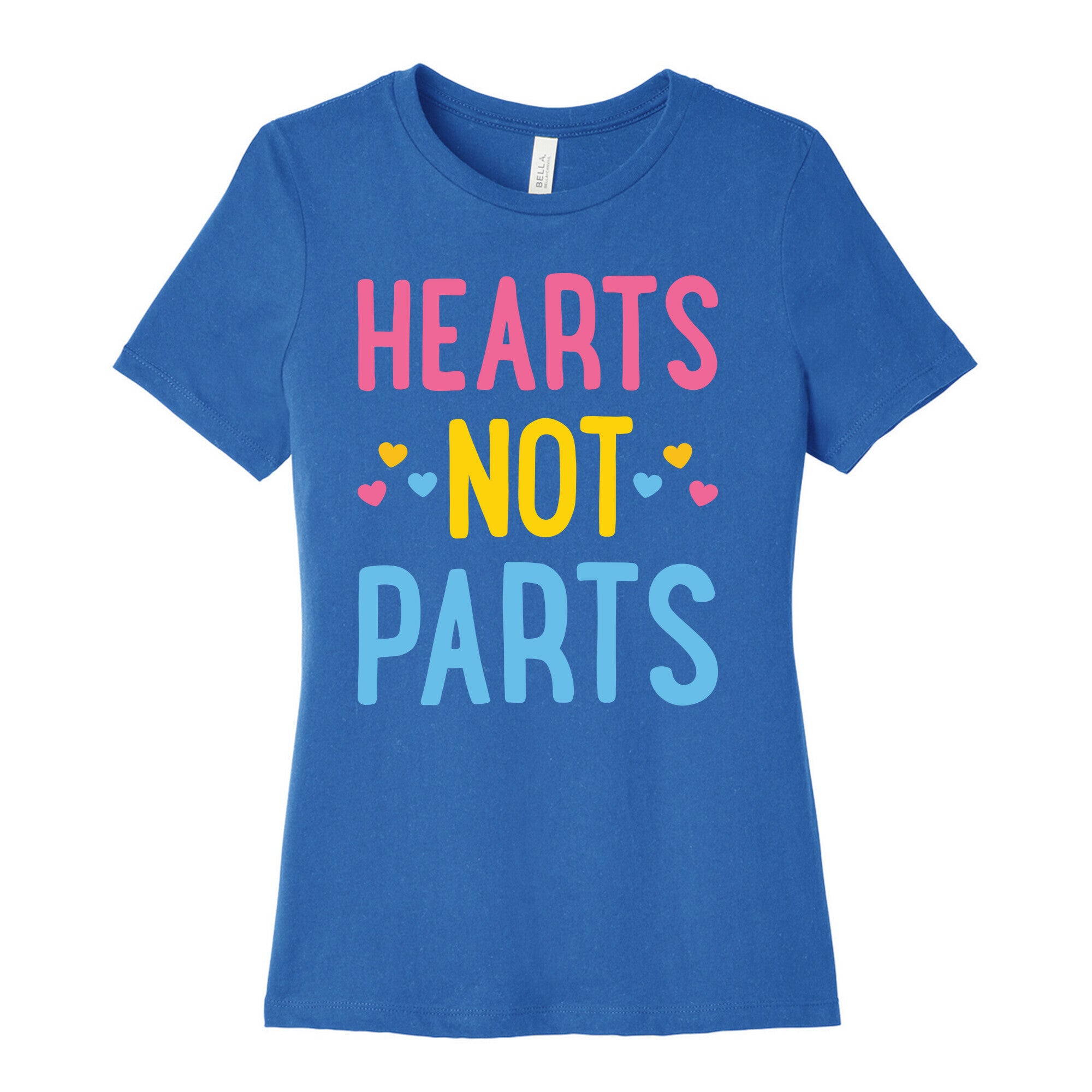 Hearts Not Parts (Pansexual) Women's Cotton Tee