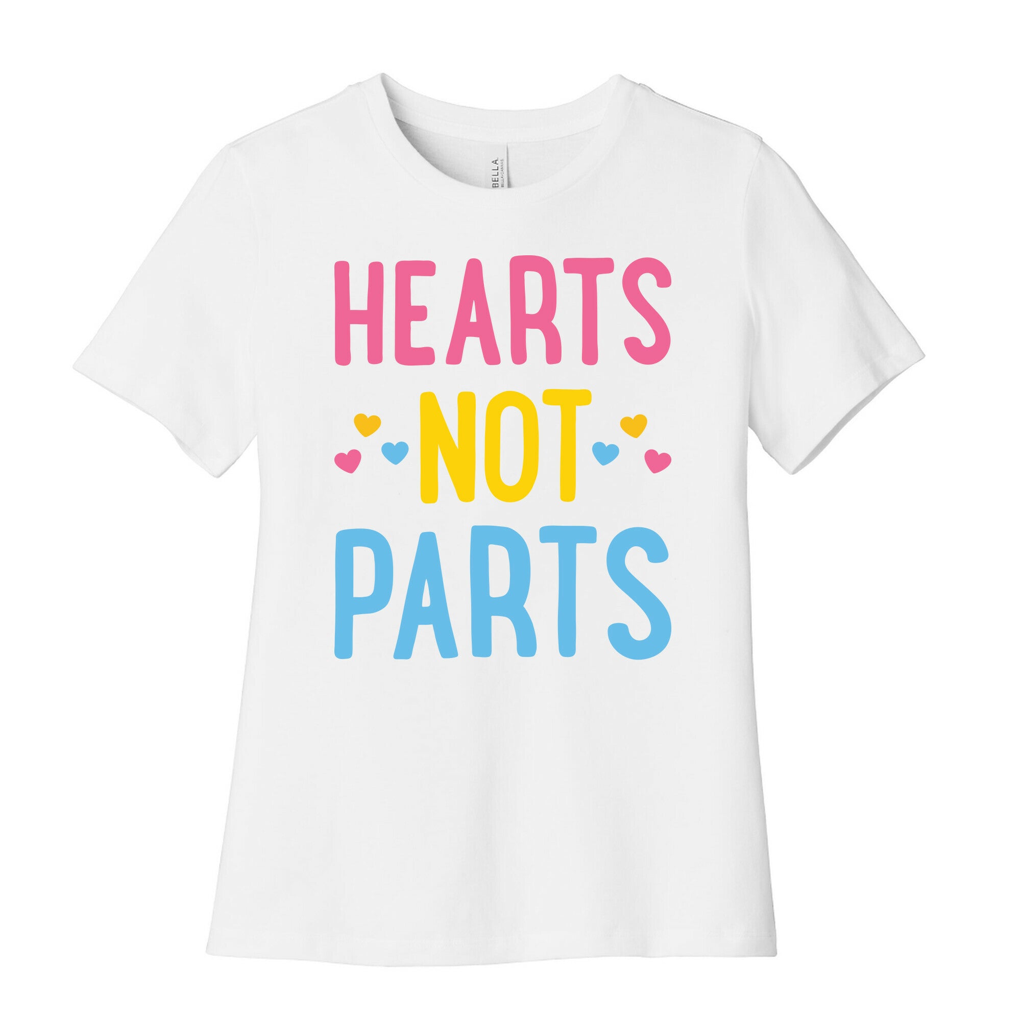 Hearts Not Parts (Pansexual) Women's Cotton Tee