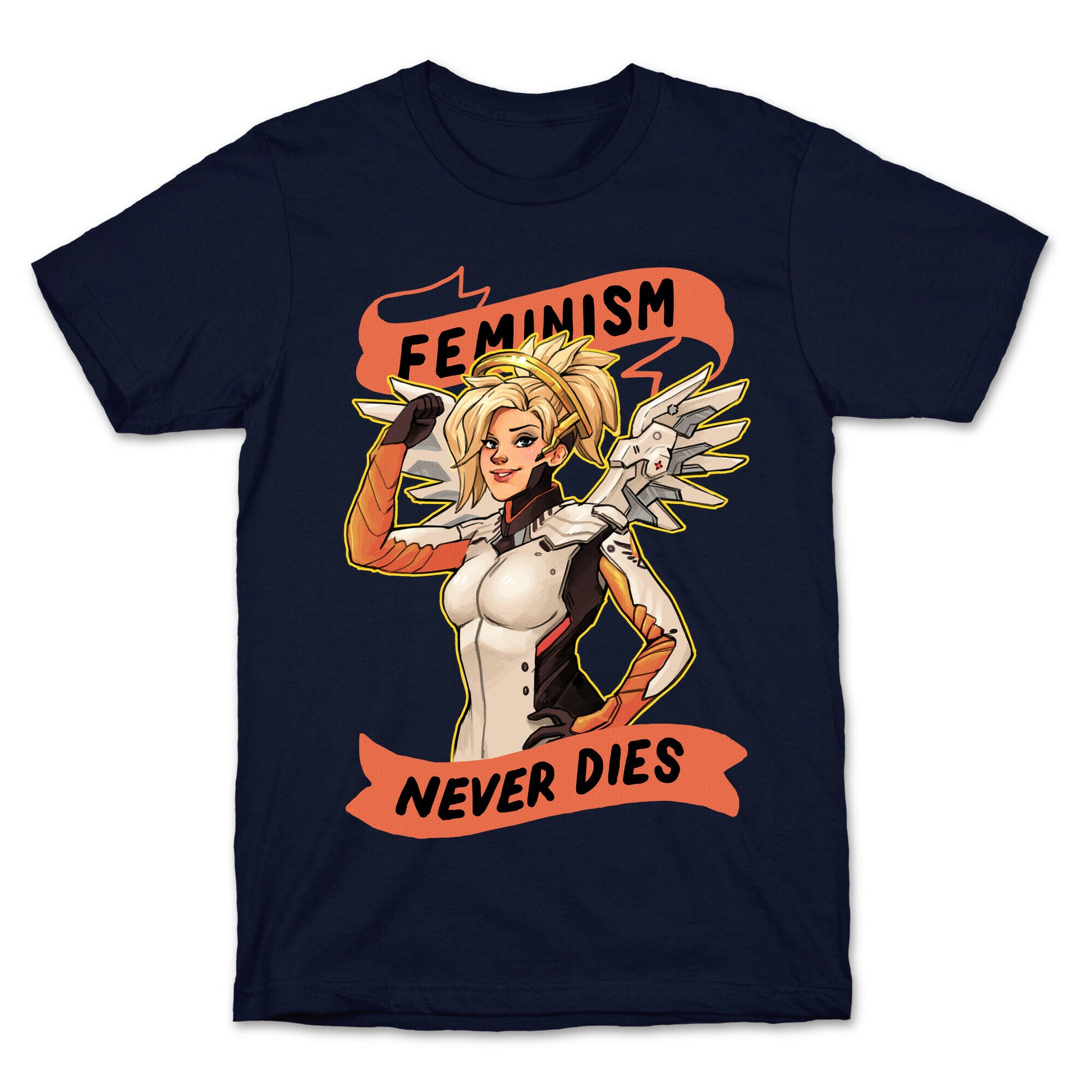 Feminism Never Dies Mercy Parody T-Shirt