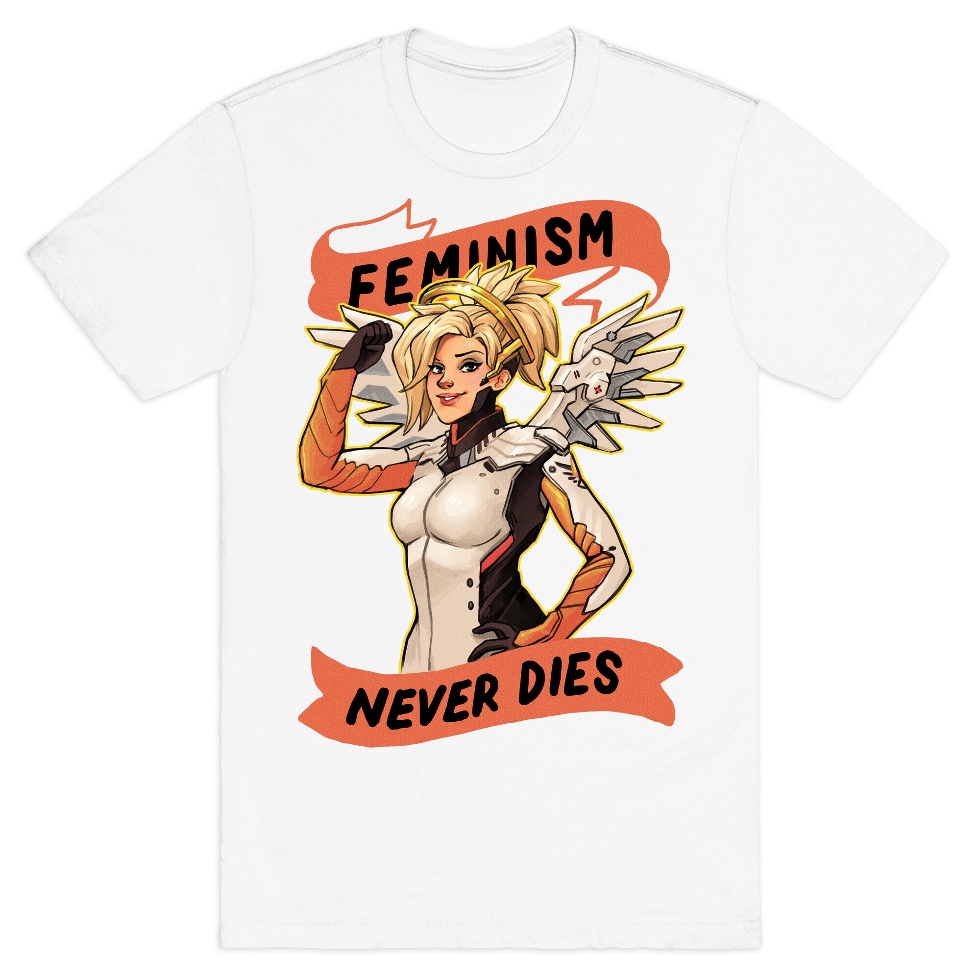 Feminism Never Dies Mercy Parody T-Shirt