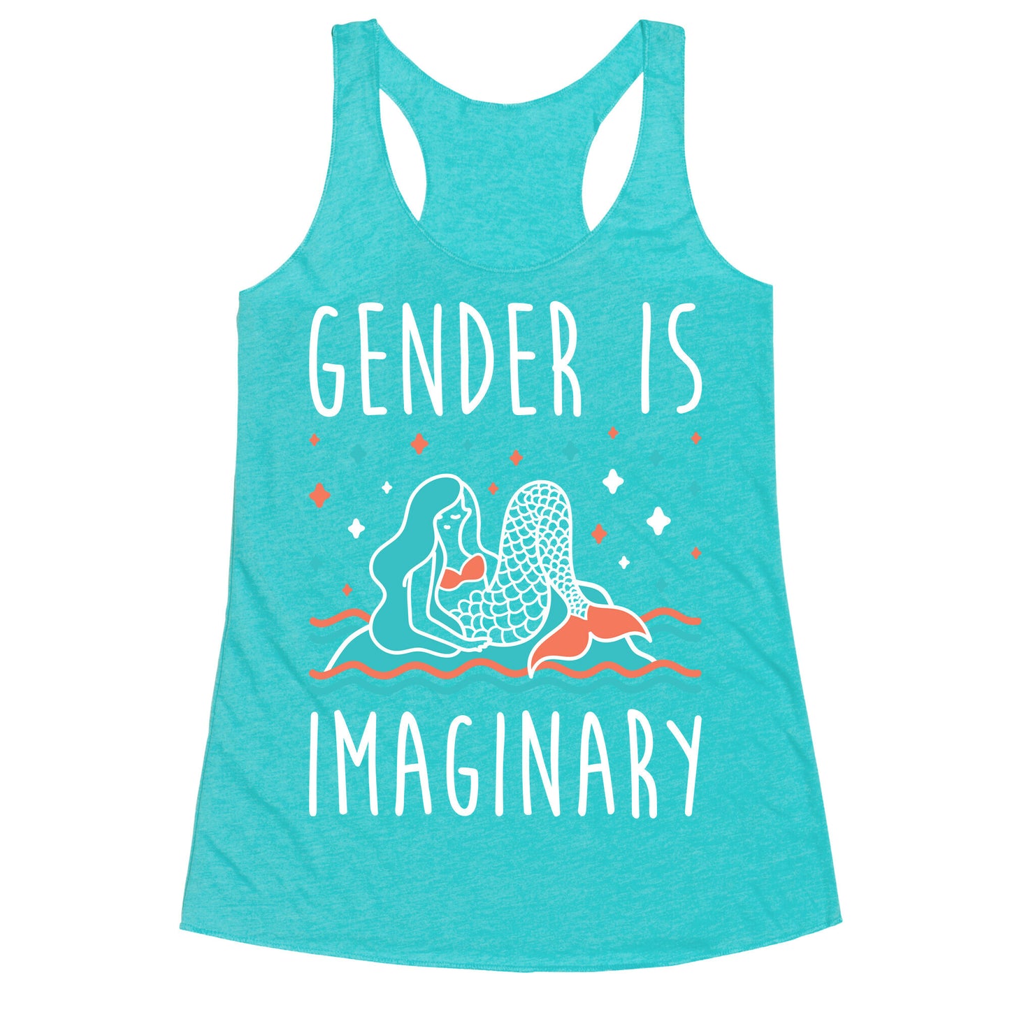 Gender Is Imaginary Mermaid Racerback Tank