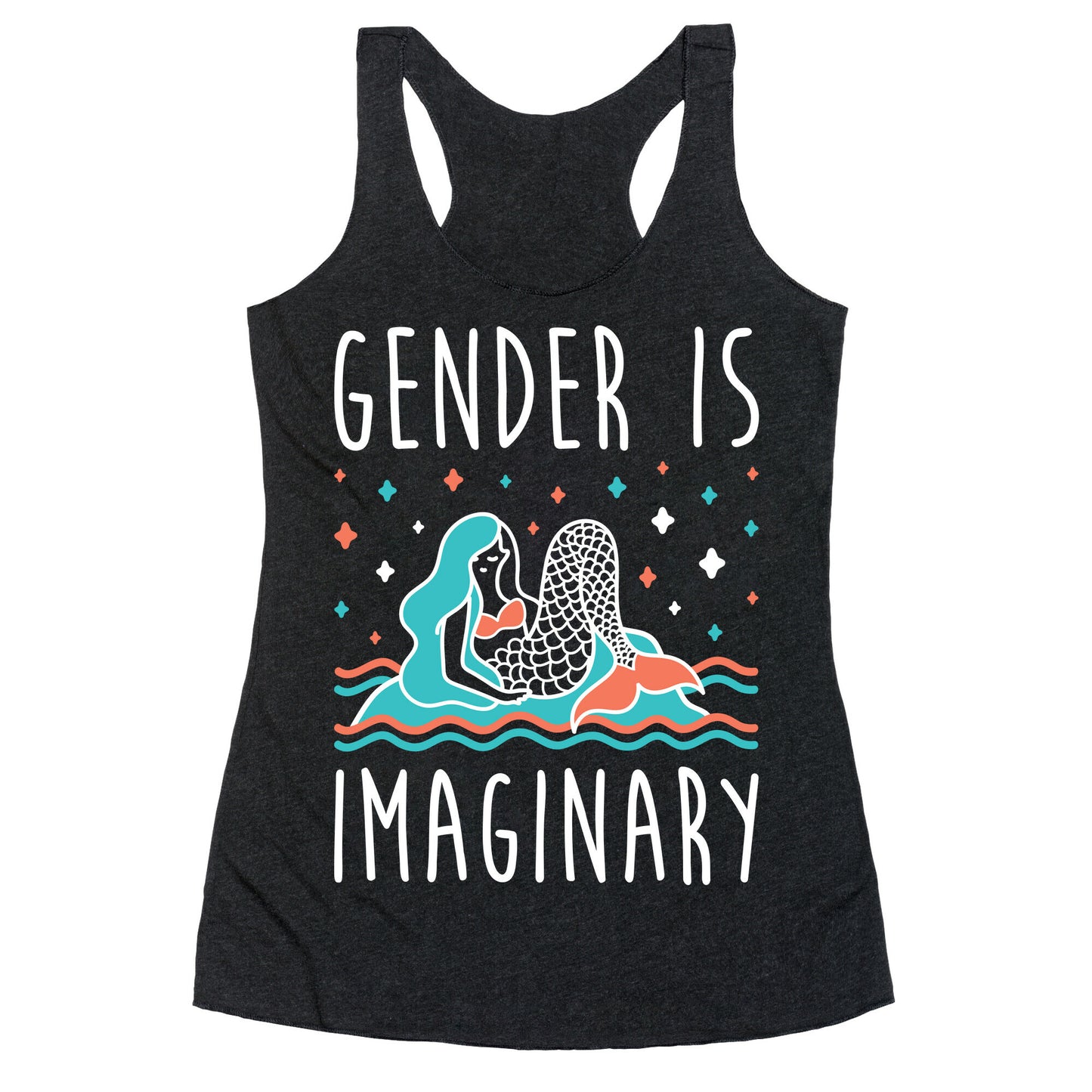 Gender Is Imaginary Mermaid Racerback Tank