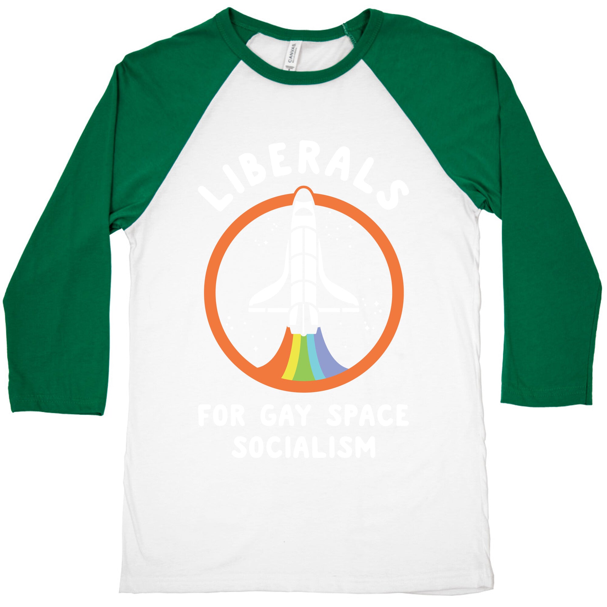 Liberals For Gay Space Socialism Baseball Tee