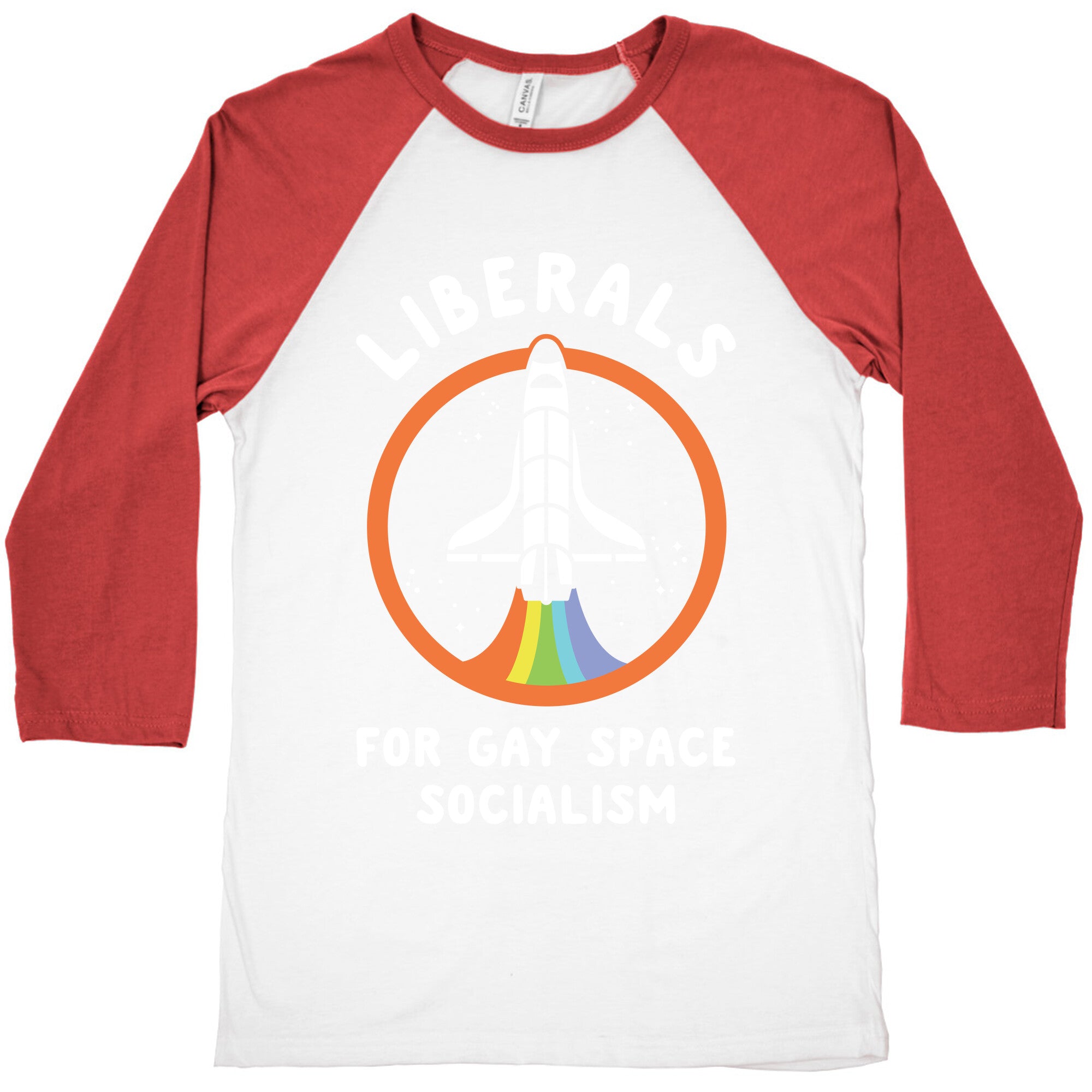 Liberals For Gay Space Socialism Baseball Tee