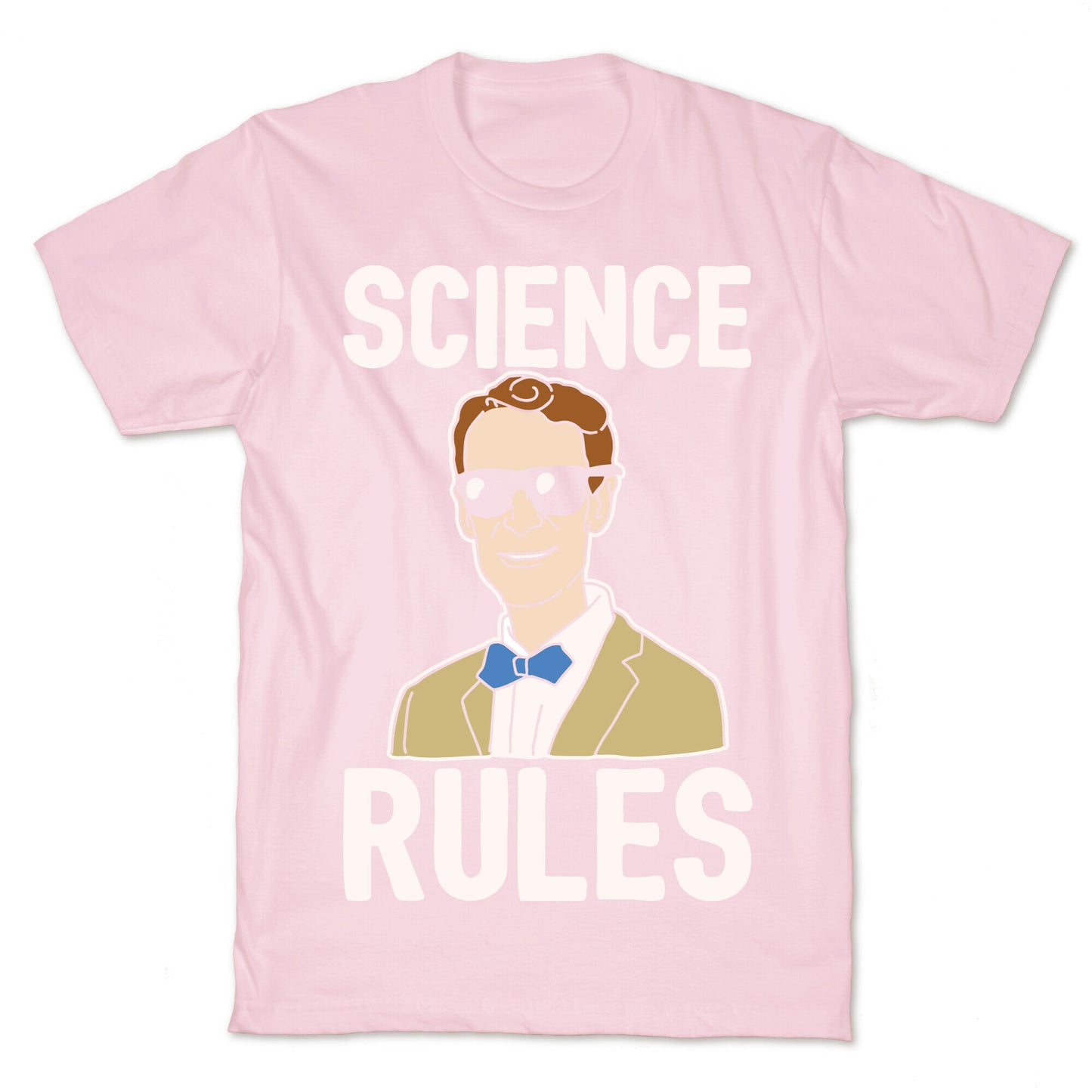 Science Rules White Print T-Shirt