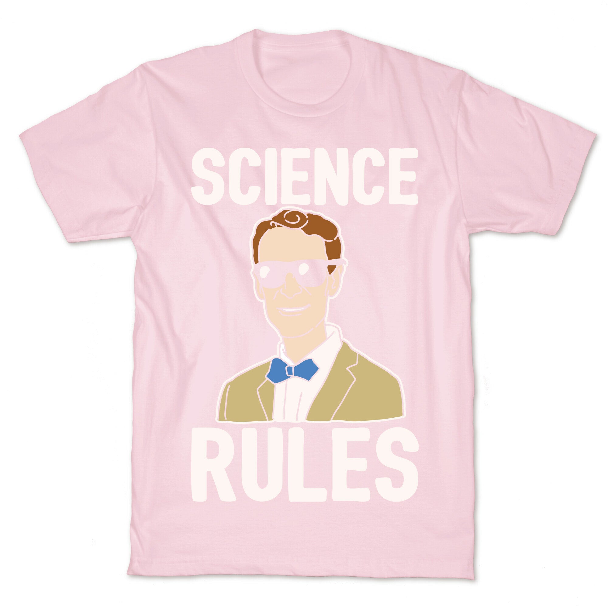Science Rules White Print T-Shirt