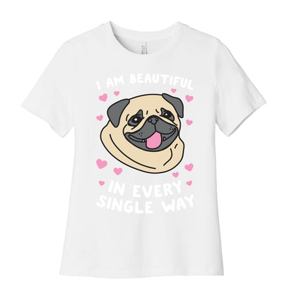 I Am Beautiful Pug Women's Cotton Tee