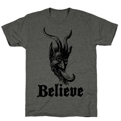 Believe In Krampus Unisex Triblend Tee