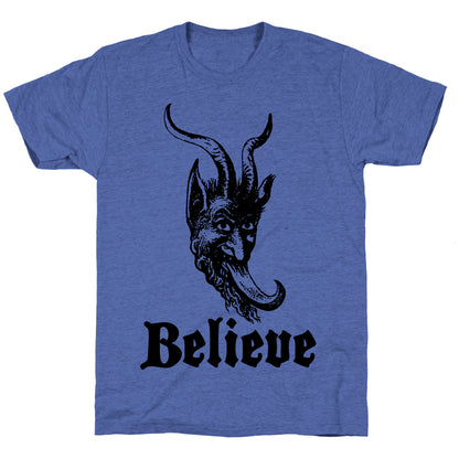 Believe In Krampus Unisex Triblend Tee