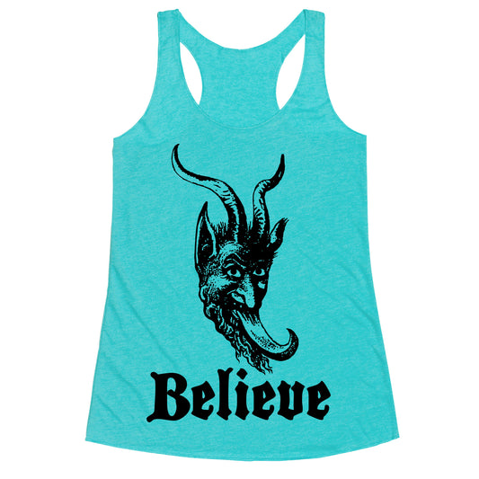 Believe In Krampus Racerback Tank
