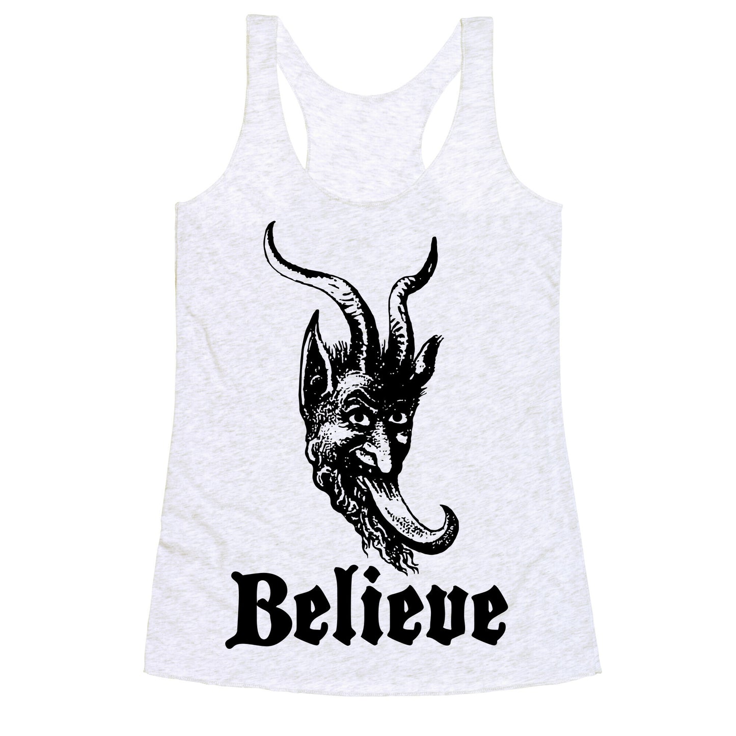 Believe In Krampus Racerback Tank