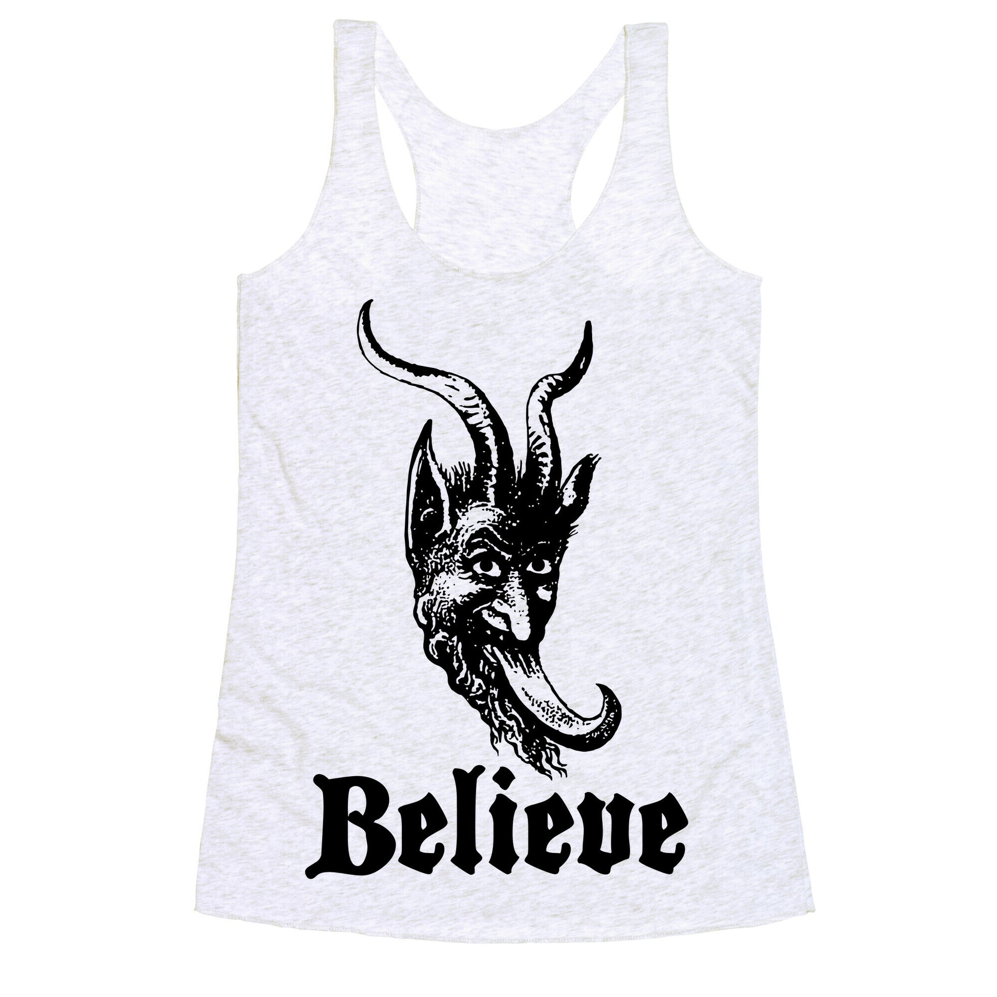 Believe In Krampus Racerback Tank