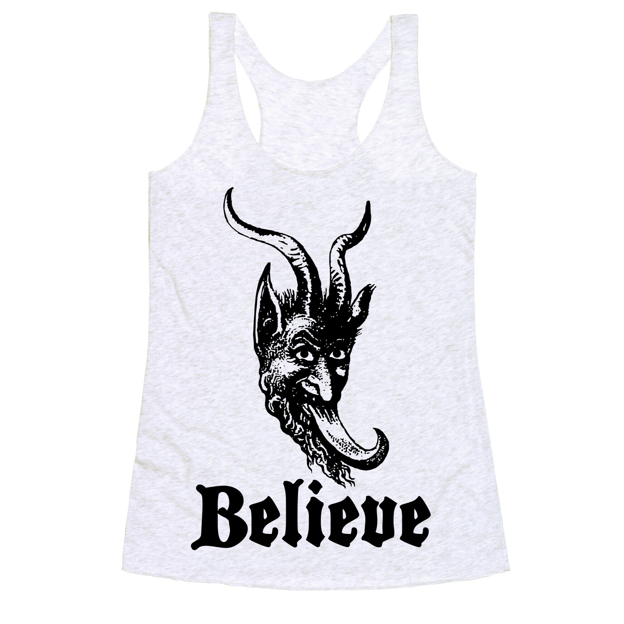 Believe In Krampus Racerback Tank