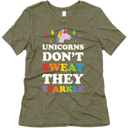 Unicorns Don't Sweat They Sparkle Women's Triblend Tee