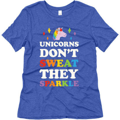 Unicorns Don't Sweat They Sparkle Women's Triblend Tee