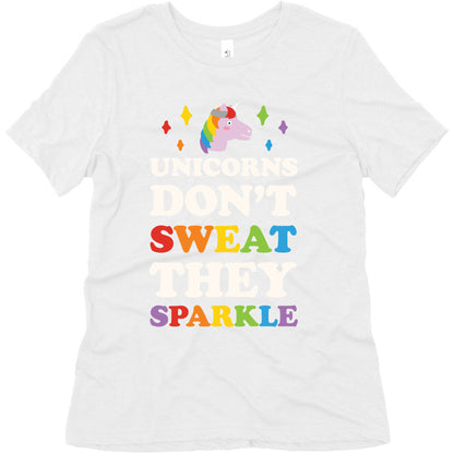 Unicorns Don't Sweat They Sparkle Women's Triblend Tee