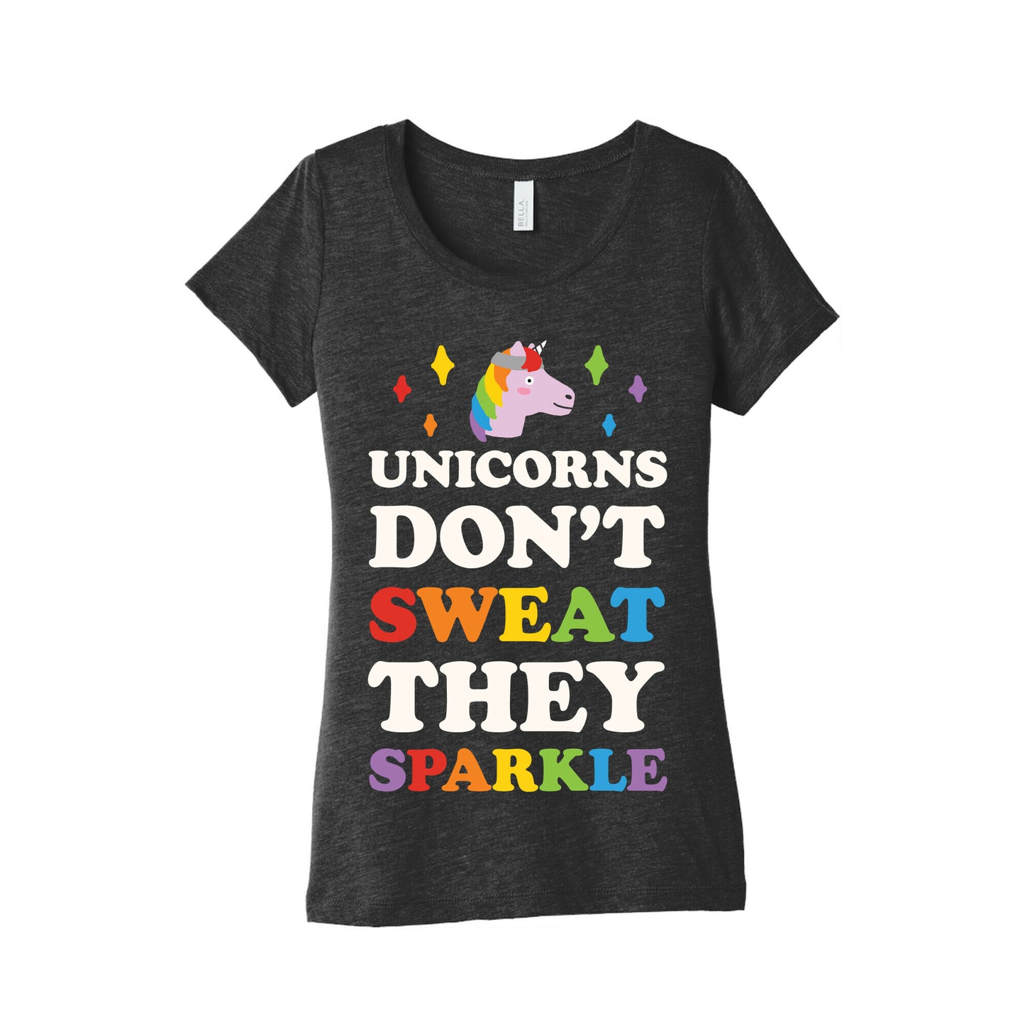 Unicorns Don't Sweat They Sparkle Women's Triblend Tee