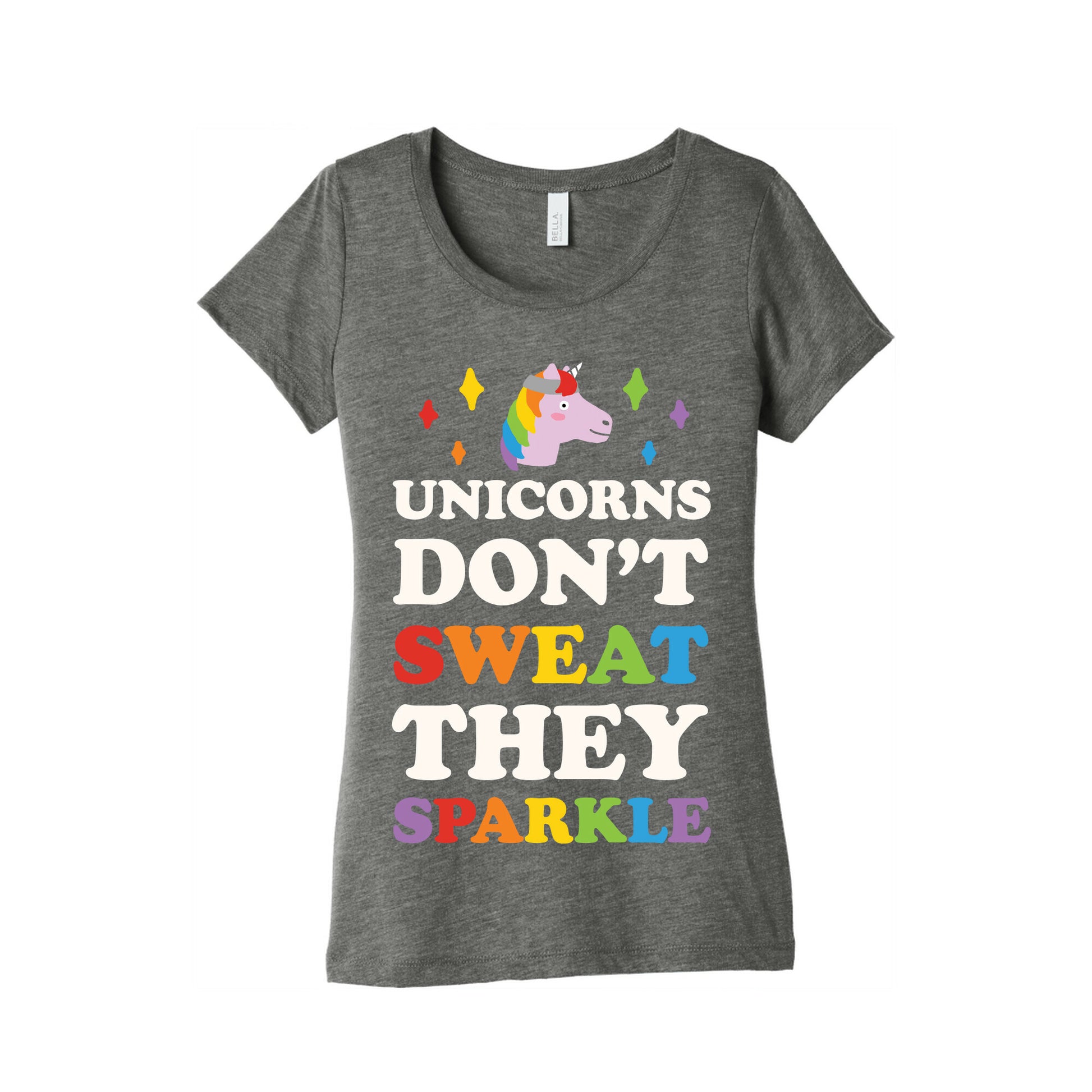 Unicorns Don't Sweat They Sparkle Women's Triblend Tee