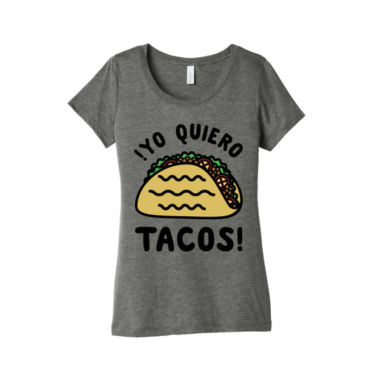 Yo Quiro Tacos Women's Triblend Tee